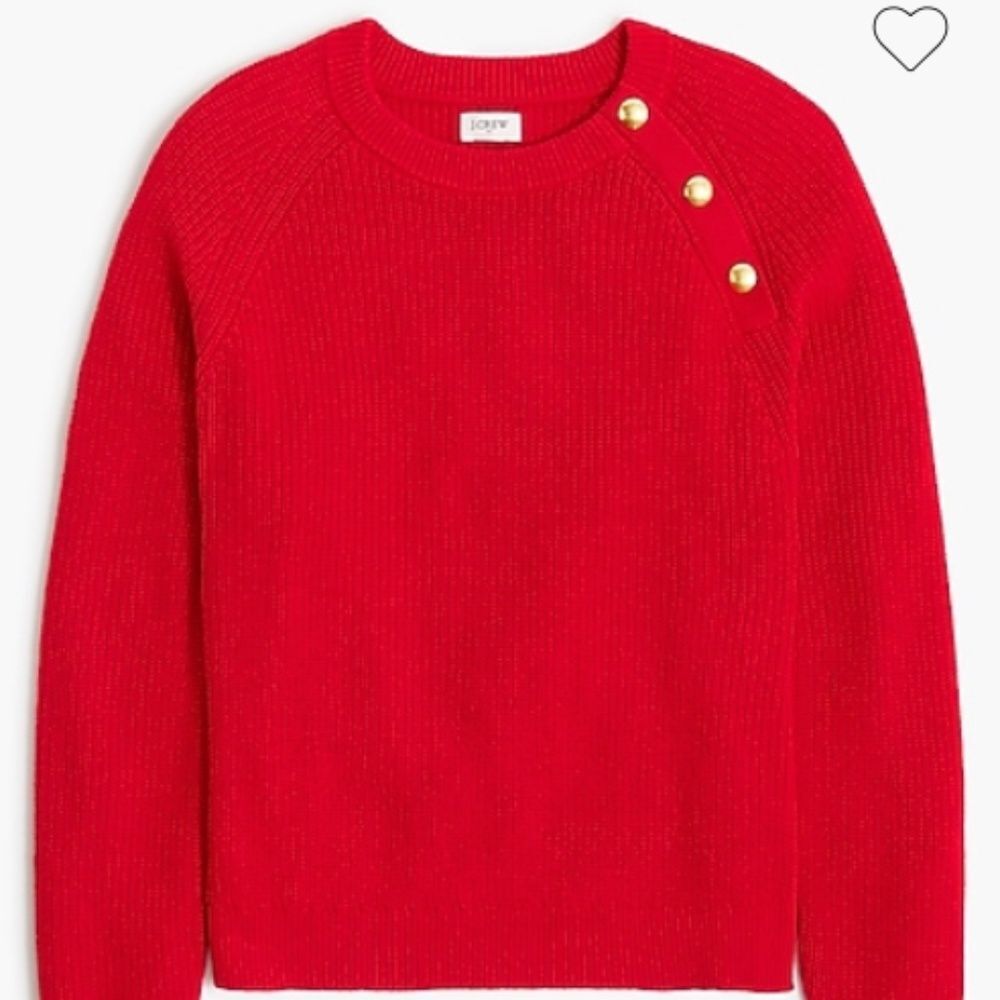 J. Crew Factory Button raglan crewneck sweater • size medium • NWT • CF318